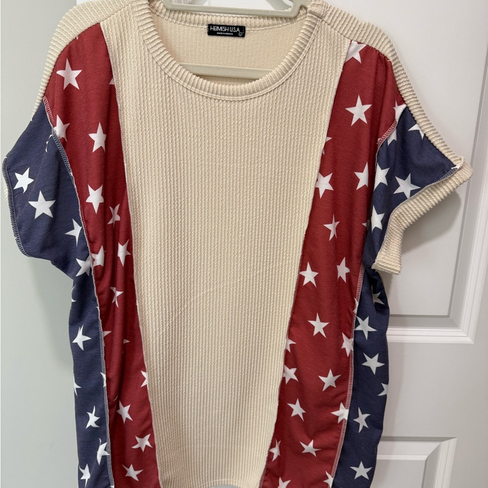 HEIMISH USA Ribbed Cream Top